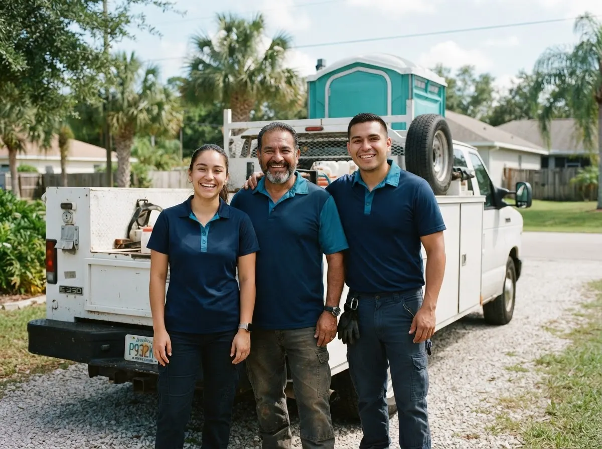 Blue Heron Portable Toilets portable toilet rentals team in Kissimmee, FL